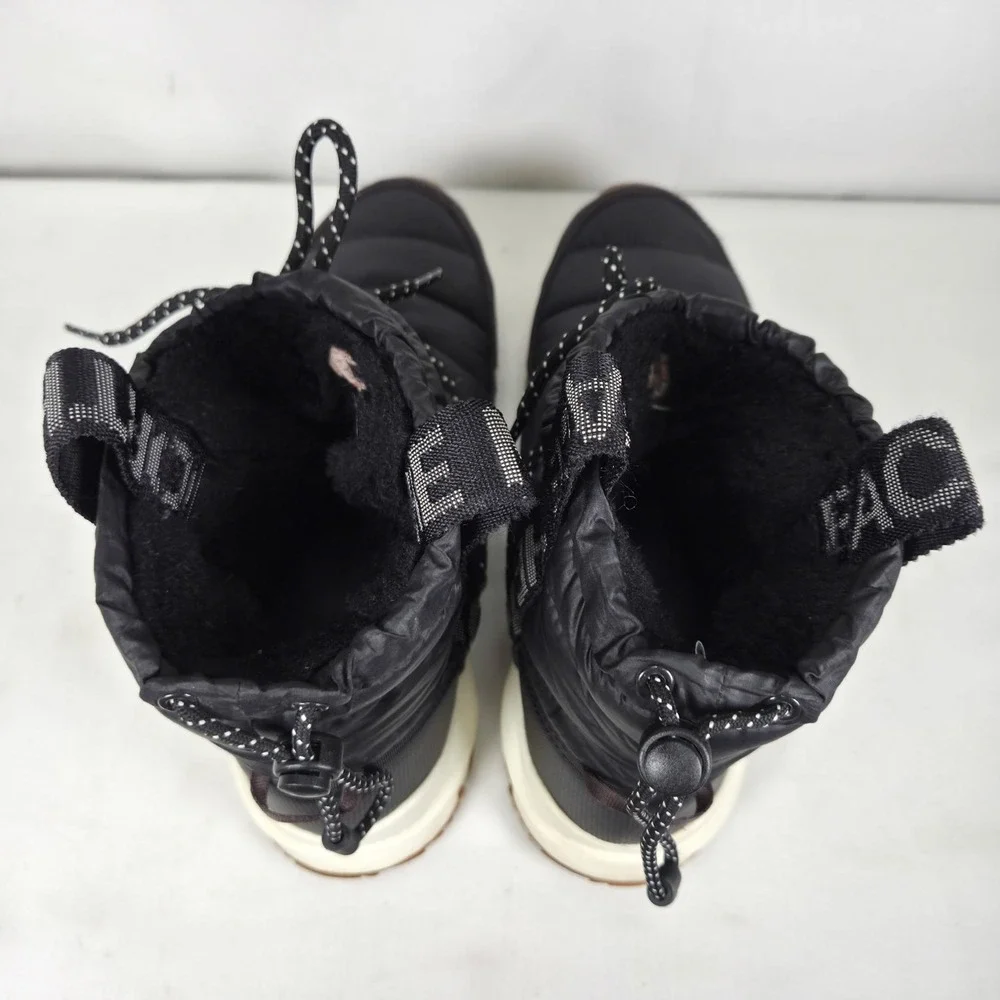 The North Face Womens 9 ThermoBall Puffer Lace Up Waterproof Boots Black White